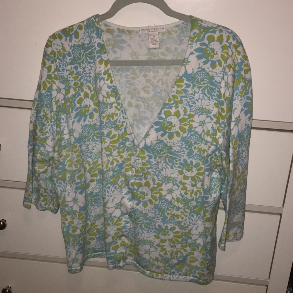 Floral V-neck cardigan